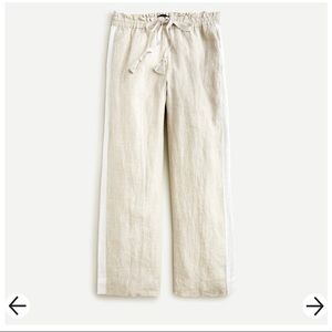 Jcrew linen pants with stripe S